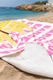 City Themed Beach Towel-Mediterranean Architecture Pink Orange Pool Sea Bath Quick Drying Seaside Cover-Up - 3