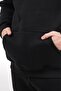 Men's Oversize Sweatshirt Hoodie Ring Spirit Black Printed Black – Hooded, Kangaroo Pocket, 3 Strands - 4