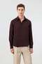 Burgundy Modal Blend Striped Men's Shirt