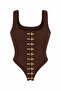 Gold Buckle Coffee Blouse