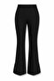 Black Slit Bell-Bottom Trousers 9024