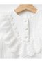 Muslin Lace Detailed Baby Girl Jumpsuit Hat Blanket Set - 2