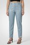 Women Skinny Fit Leather Straight Pants, Light Blue