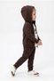 Girl's 3-Piece Tracksuit Set Long Sleeve Crew Neck Embroidered T-Shirt - Hooded Zipper - 3