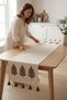 Colorful Tree Embroidered Tasseled Buldan Handmade Decorative Cotton Runner 40X130 cm - 5