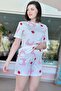 100% Cotton Single Jersey Combed Cotton Shorts Pajama Set 6Y291 - 4