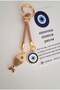 Gift Marine Series Evil Eye Beaded Lucky Fish Keychain - Beige - 3