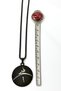 Black Color 60 cm Stainless Steel Necklace with the Word "Hiç" Written on It and a Doc Chain - 3