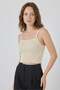 Women's Square Neck Strap Cream Blouse - 4