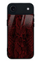 iPhone 17 Air Red Leather Design Glossy Phone Case