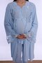 Cotton Maternity Pajama and Dressing Gown Set Effortt - Blue - 6
