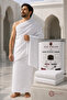 Square Patterned Hajj Ihram 2 Pieces 1250 Gr 110X220 cm Umrah Ihram - 6
