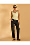 Women Yellow Lace Trim Vest - 2