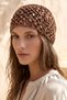 Sequin Detail Hair Net Sea Beach Hair Accessory 2141 Brown - 2
