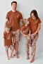 Premium Men's Cool Summer Comfortable Fit 100% Cotton Short Sleeve Family Pajama Set with Shorts - 3
