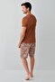 Premium Men's Cool Summer Comfortable Fit 100% Cotton Short Sleeve Family Pajama Set with Shorts - 6