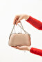 Nude Satin Chain Strap Hand Shoulder Evening Dress Wedding Evening Bag - 3
