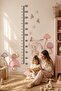 Cute Rabbit Height Meter Wall Sticker Set 29 Pieces |   Children's Room Height Chart |   Pastel Pink Rabbit - 4