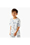 Set of 3 Crew Neck Short Sleeve T-shirt and Shorts Set with Drawstring Closure - 5