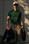 Men's Classic Slim Fit Green Polo Collar T-Shirt - 3