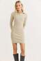 Women's Polo Collar Mini Dress Beige - 2
