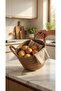 2 Pieces Hsr-036 Natural Wicker Knitted Basket Towel Basket Potato Onion Holder Flower Pot Organizer Basket - 3