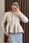Women's Flounce Soft Knitwear Cardigan Gray - 2