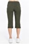 Women's Khaki Capri Sweatpants K-225 - 3