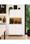 Coffee Cabinet Coffee Corner Kitchen Coffee Station Multi-Purpose Cabinet with Led Lighting - 3
