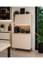 Coffee Cabinet Coffee Corner Kitchen Coffee Station Multi-Purpose Cabinet with Led Lighting