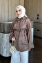 Brown Collared Striped Shirt - 3