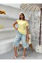 Women's Yellow Casual Knitwear Blouse Frv0190 - 3