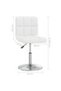 Scaun de dining, alb, din piele - 7