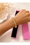✨   Sparkling Stone Detailed Gold Chain Bracelet – Modern and Stylish Women's Bracelet - 2