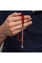 Metal Tasseled Barley Cut Crimping Amber Rosary - 3