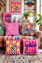 Colorful Zebra Patterned 4-Piece Throw Pillow Cover Set