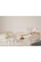 Luxury Gold Footed Glass Serving and Presentation Set with Glasses Guest Hospitality Set Home Gift 15 Pieces