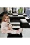 12Pcs Interlocking Foam Mats, Fluffy Carpet Tiles, Plush Area Rug, Square Splicing Floor Tiles, Soft Playmat Puzzle Floor Mat for Play Room, Black 30*30*1cm - 4