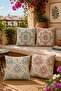 Matching Tie-Dye Patterned 4-Piece Throw Pillow Cover Set