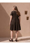 Lcw Curve Brown Plus Size V-Neck Layered Dress - 3