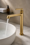 Matte Gold Retro Bowl Sink Faucet Brushed Gold Vintage Bowl Compatible Fixture Brass Material - 5
