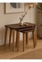 3-Piece Zigon Coffee Table Set with Wooden Legs Modern Nordic Design Coffee Table Set - 2