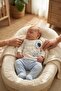 Baby Boy 5-Piece Hospital Release Bodysuit Set 0-3 Months Newborn Elephant Embroidered Hat, Gloves and Booties - 6