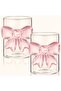 2 Pcs Pink Bow Champagne Glasses Set - 6