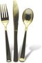 Heavy-Duty Premium Cutlery Set- Spoons,Knives & Forks set Disposable Plastic Cutlery Set- Gold (Pack of 18) - 2