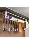 Wall Mount Knife Holder, Kitchen Utensil Hanger with 10 Hooks, 50CM Grey Storage Rack - 6