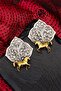 Antique Pattern Horse Figured Women's Design Earrings 3 cm