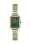 21 mm Women's Wristwatch with Green Dial and Gold Silver Color Strap, Gift Packaged - 4