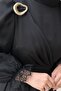 Evening Dress with Guipure Detail on Sleeves and Hem - 4