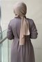 Evening Dress with Cape Sleeves and Accessory Detail on the Shoulder - 4